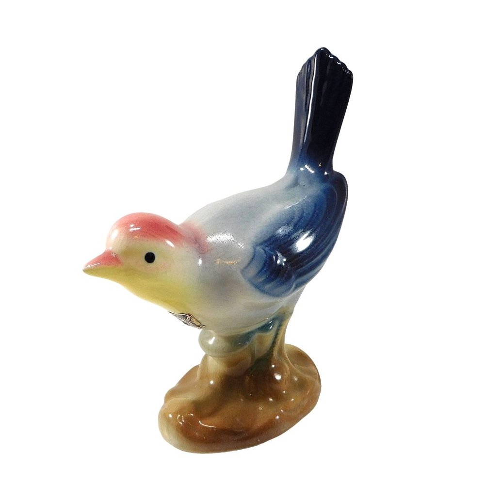 VIntage Porcelain Bluebird Bird Figurine Royal Copley 6.125"